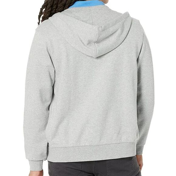 Lacoste Men's Long Sleeve Full Zip Branding Worded Sweatshirt Chine 4XL - Picture 3 of 3